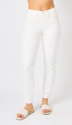 Judy Blue MR SS Braided Detail Relaxed jeans