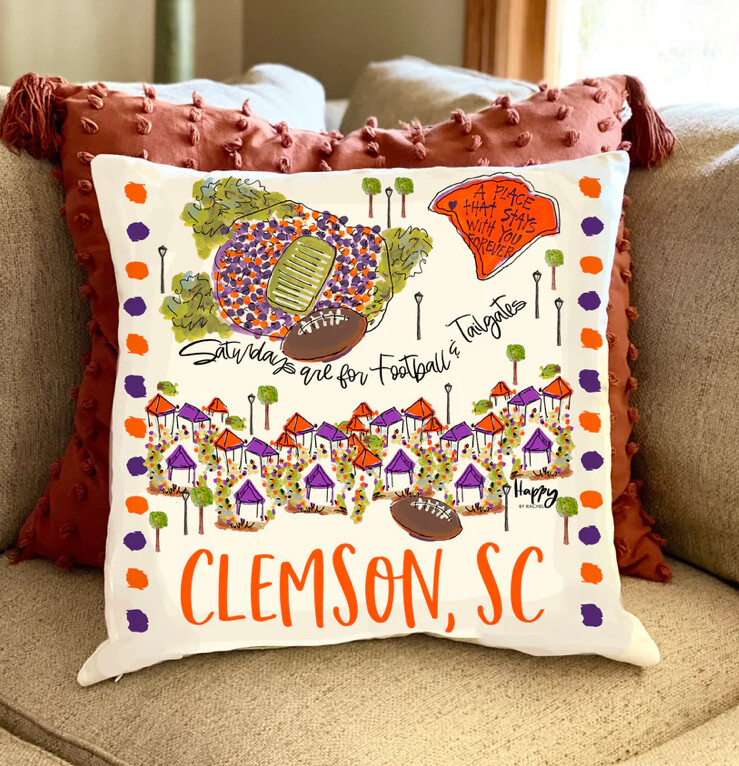 Happy By Rachel College town pillows