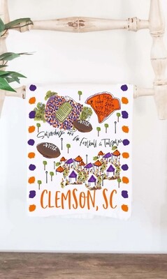 Happy by Rachel Cotton College town towel