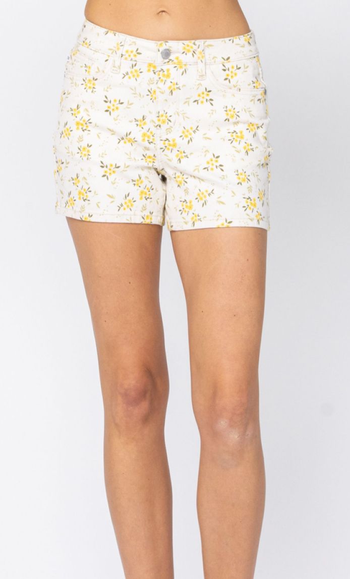 Judy Blue Flower Print shorts