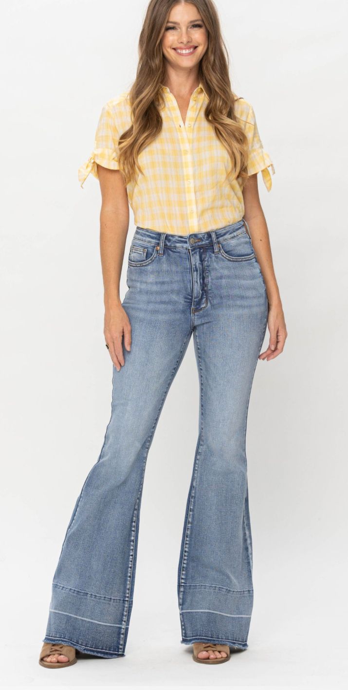 Judy Blue HW Tummy Control w/release flare hem