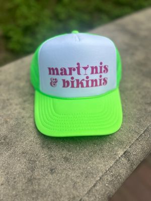 Martinis and bikinis Foam trucker hat