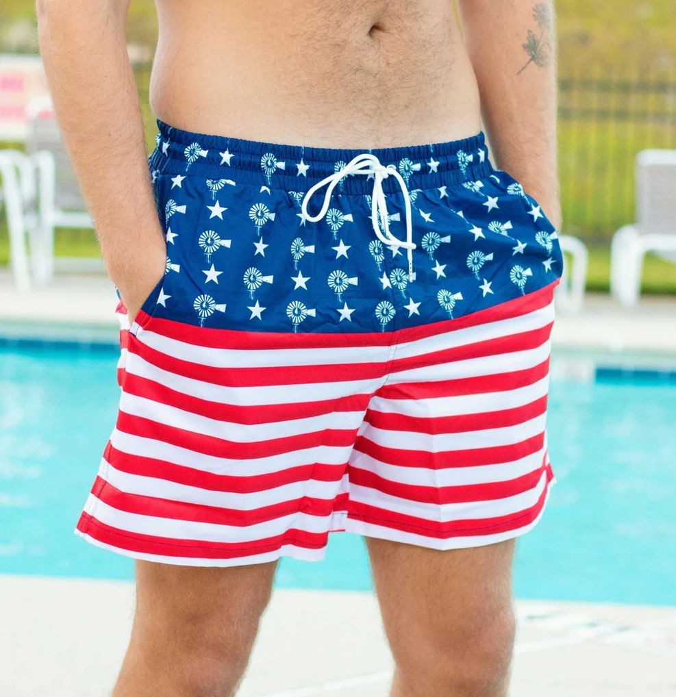 Old South  USA soft mesh swim trunks 