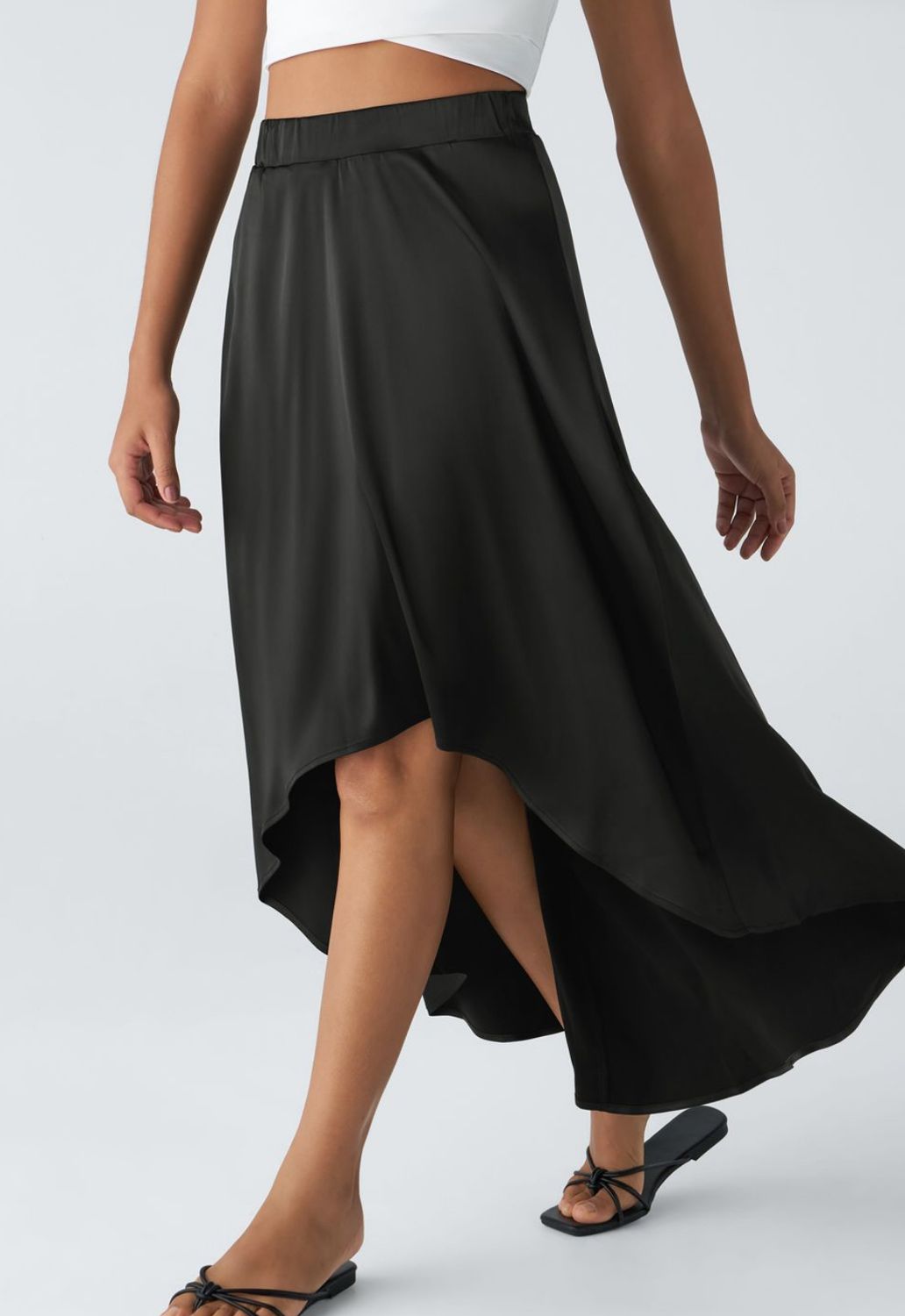 Halara HW low 2in1 flowy flare maxi skirt