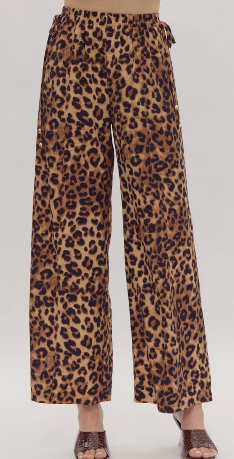 Stay Wild Leopard Print Pants by Entro