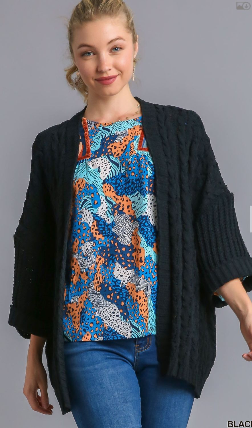 Umgee Cable knit sweater cardigan