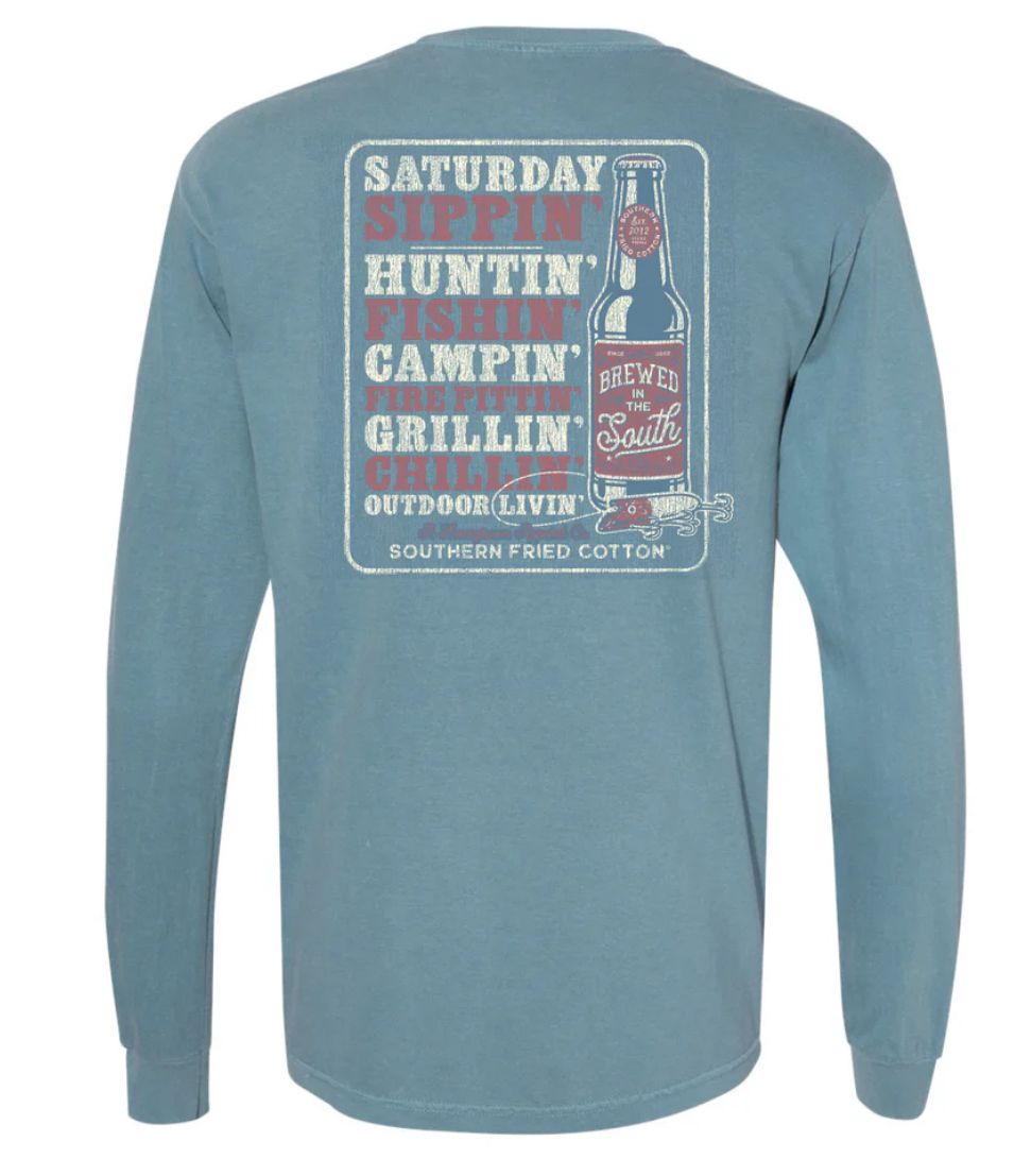 Southern Fried Cotton Brewed in the South L/S tee