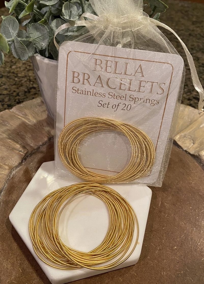 &quot;Bella Bracelets&quot; Set of 20 Stainless Steel