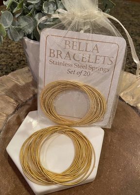 &quot;Bella Bracelets&quot; Set of 20 Stainless Steel