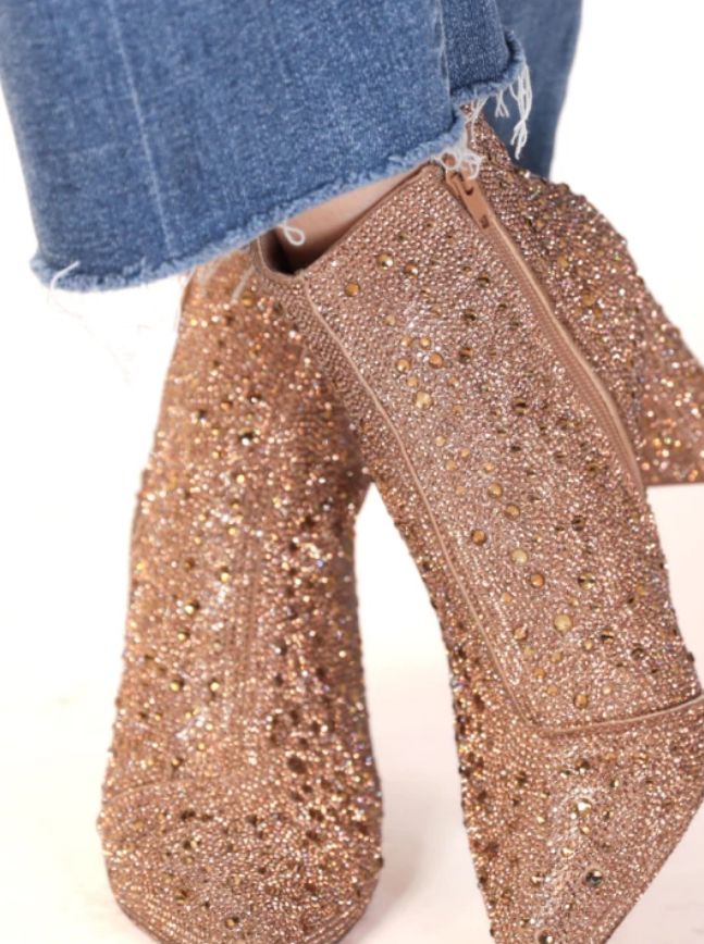 Made for Sparkling Rhinestone Booties