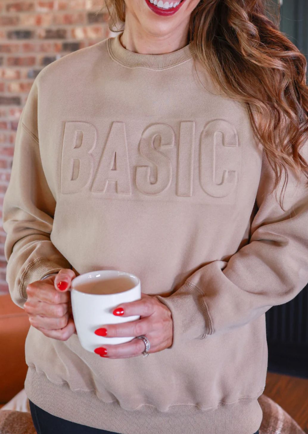 Jess Lea Embossed Basic Sweatshirt 