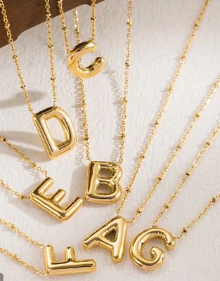 Stainless Steel Initial Necklaces