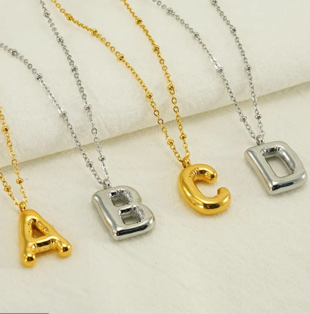 Stainless Steel Initial Necklaces