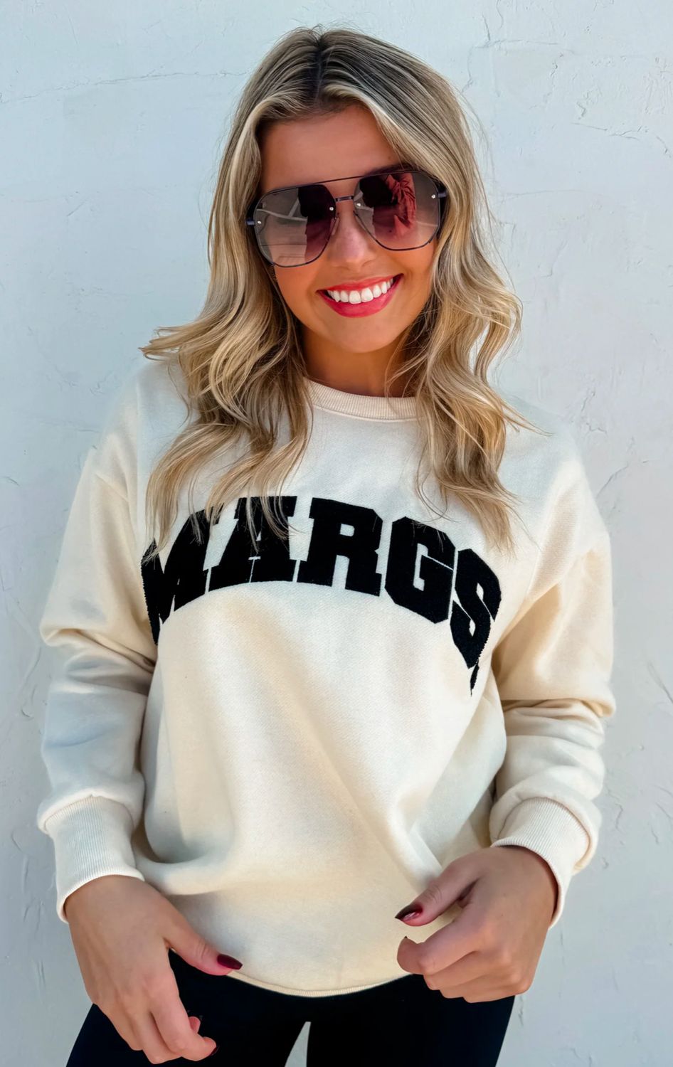 MARGS SHERPA LETTER SWEATSHIRT