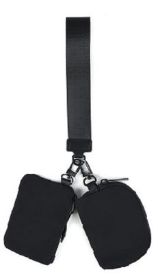 Dual Pouch Wristlet Keychain Wallet