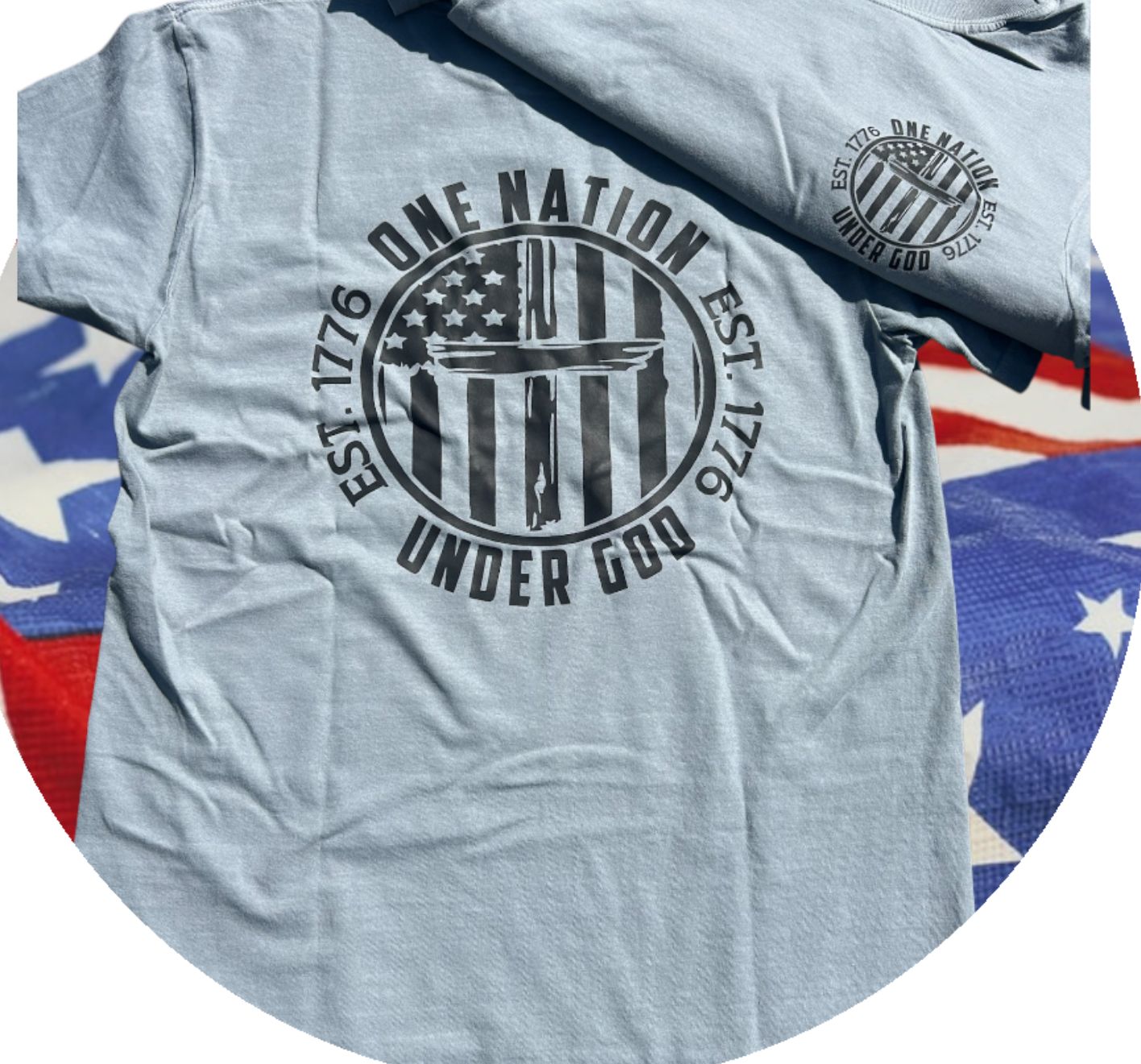 One Nation Under God Comfort Color Tee