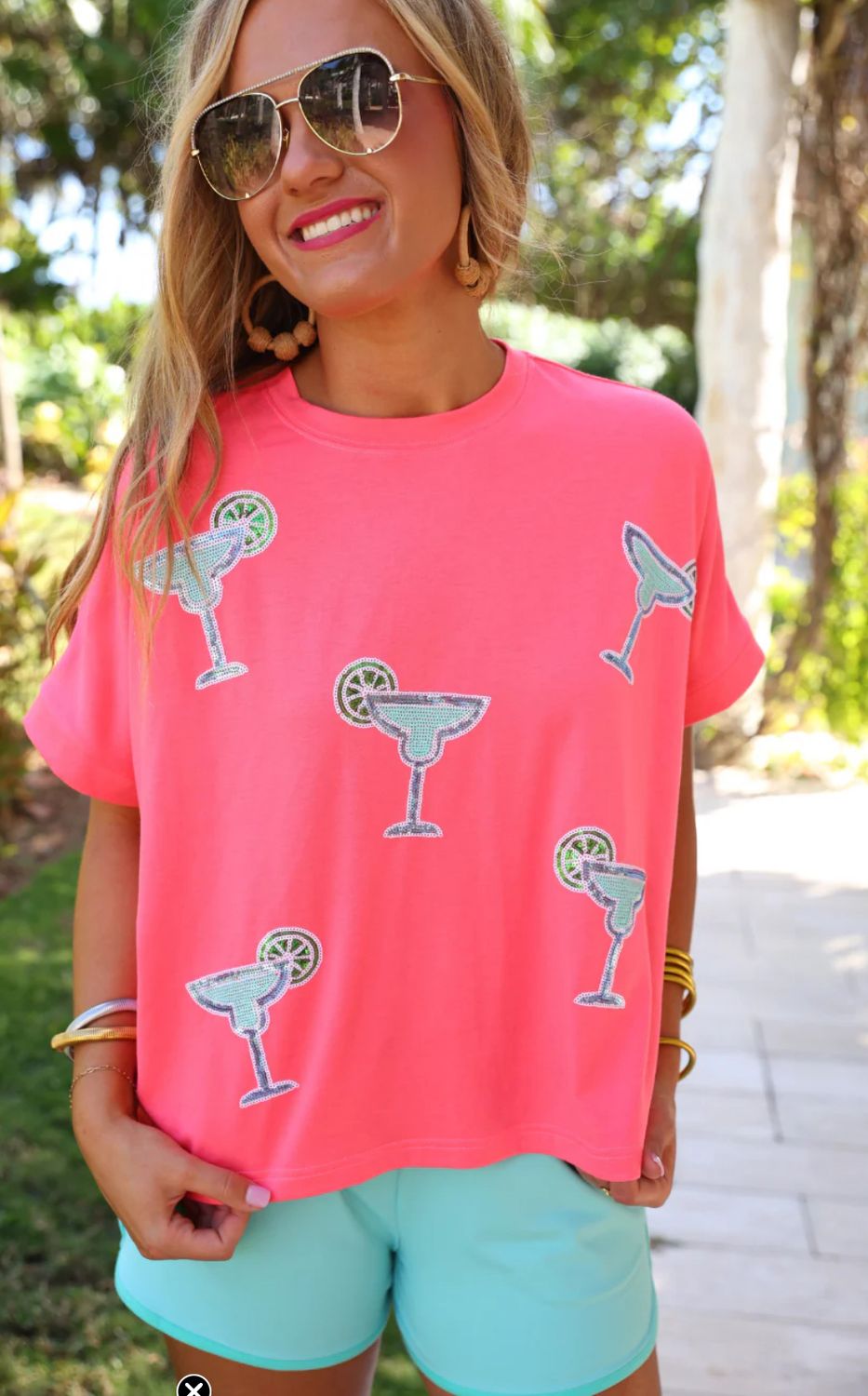 Margaritaville Sequin Patch Top