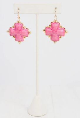 Edie Enamel Cross Earring