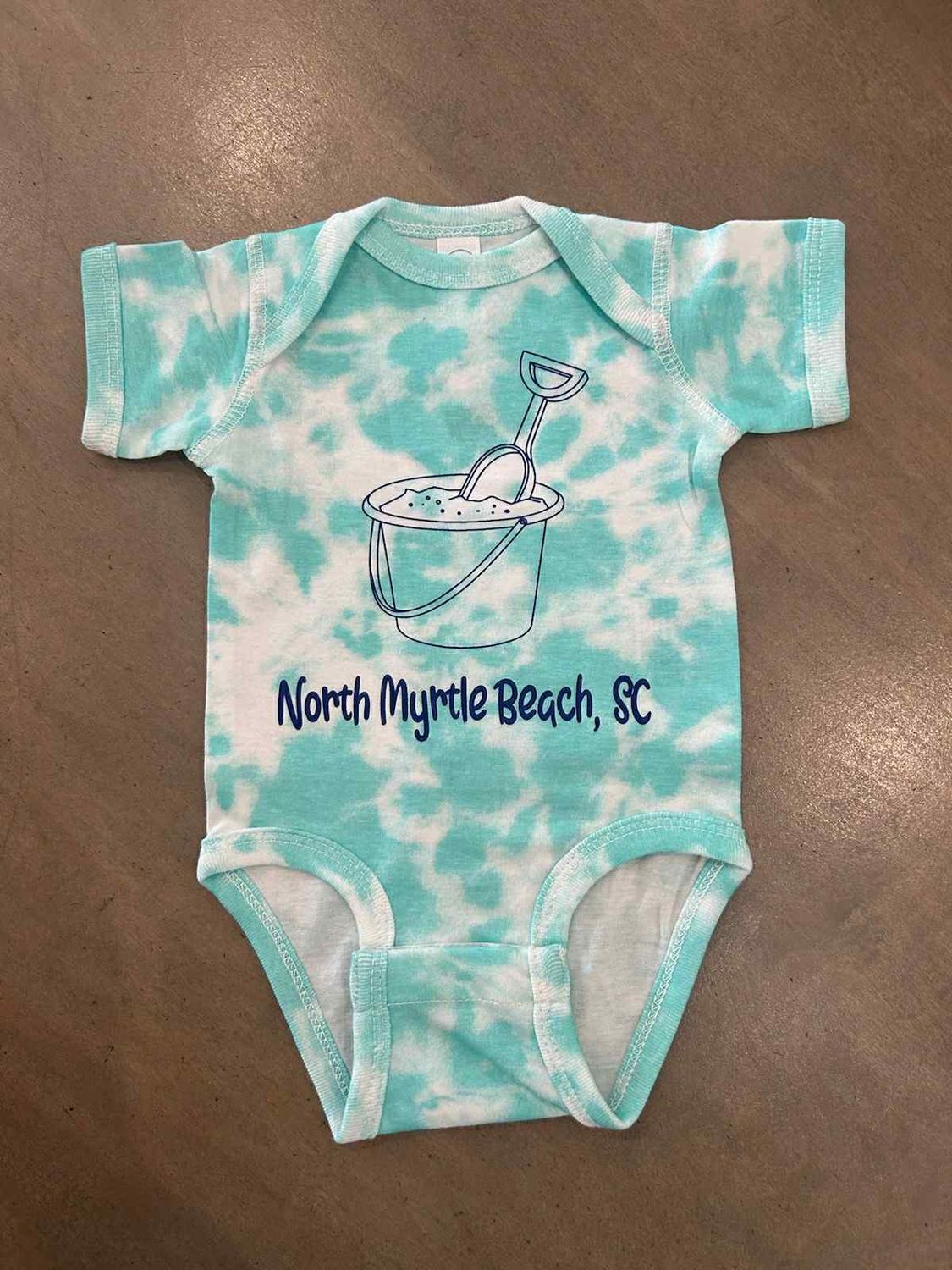 North Myrtle Beach infant tye die onesie