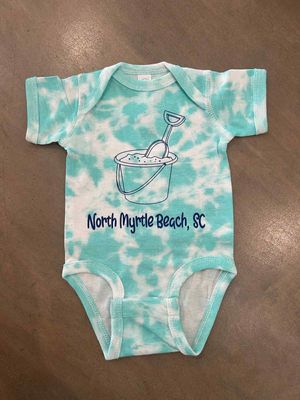 North Myrtle Beach infant tye die onesie