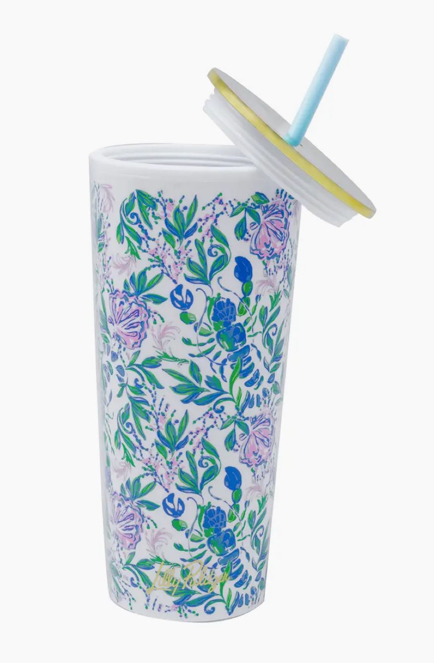 Lily Pulitzer Tumbler w/straw