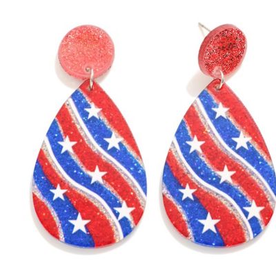 American flag earrings