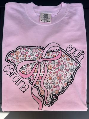 South  Carolina Floral Comfort Color tee