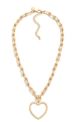 U Link Necklace w/heart pendant