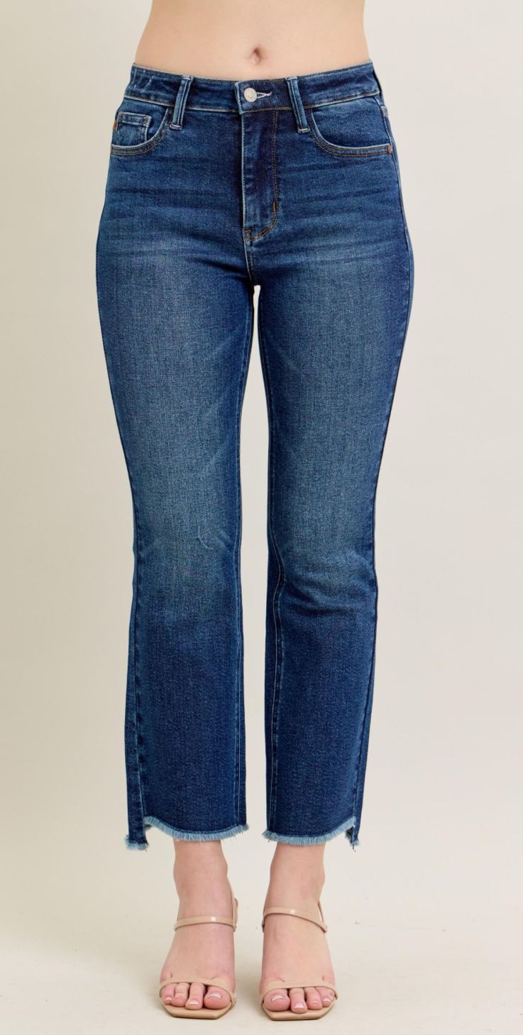 Judy Blue HW Dark Wash Kick Flares
