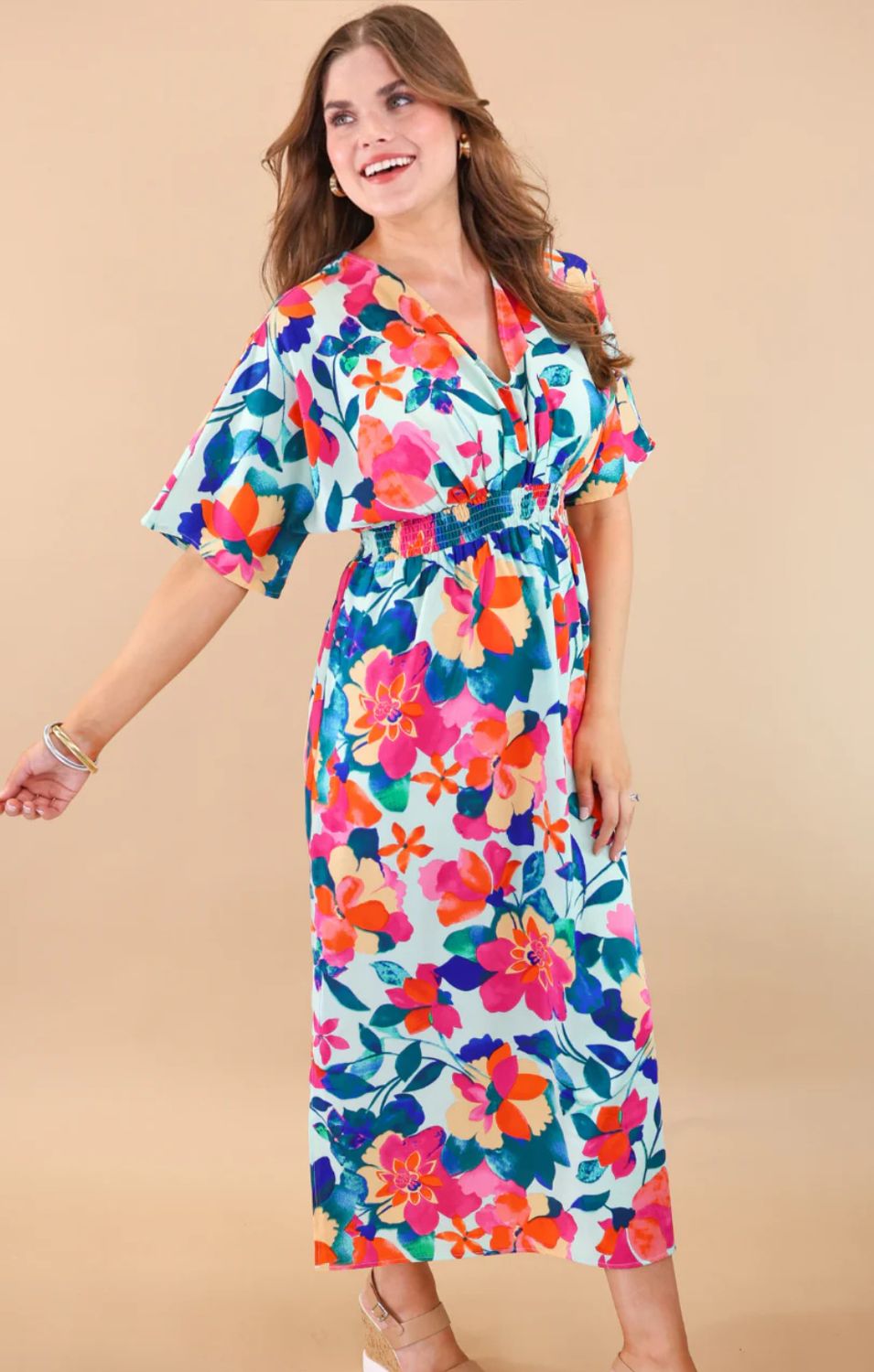 Ocean Mist Floral Dress
