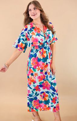 Ocean Mist Floral Dress