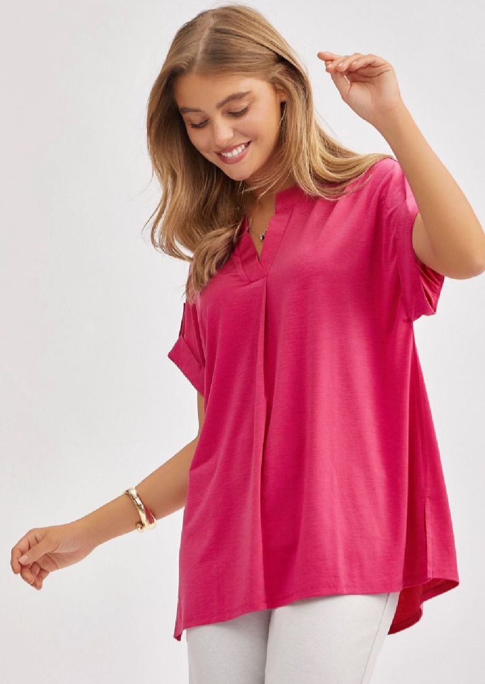 Dear Scarlett Lizzy Dolman short sleeve blouse