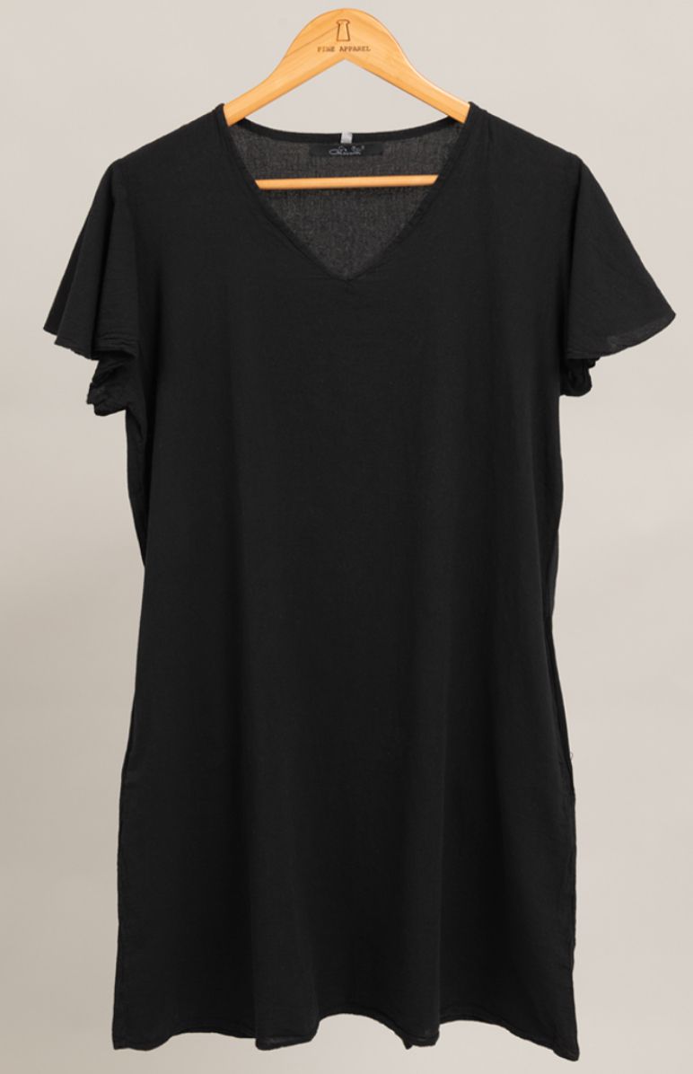 Flutter Sleeve V-Neck Dress