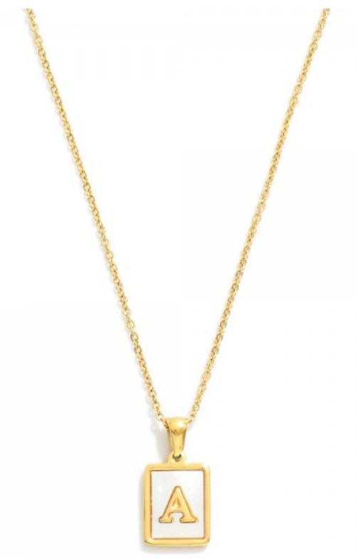 Dainty Stainless Steel Chain Link Initial Necklace