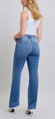 Judy Blue HW V-front WB Vintage wash straight fit