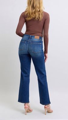 Judy Blue MR side seam details straight jeans