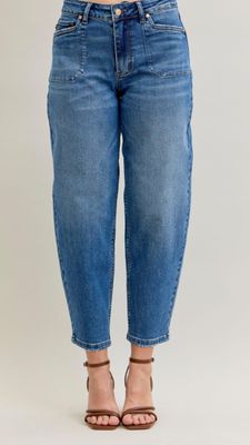 Judy Blue HW soft barrel stitch thru pocket jeans