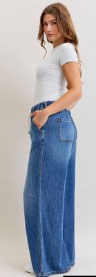Judy Blue HW Palazzo Featherweight Rigid Elastic 