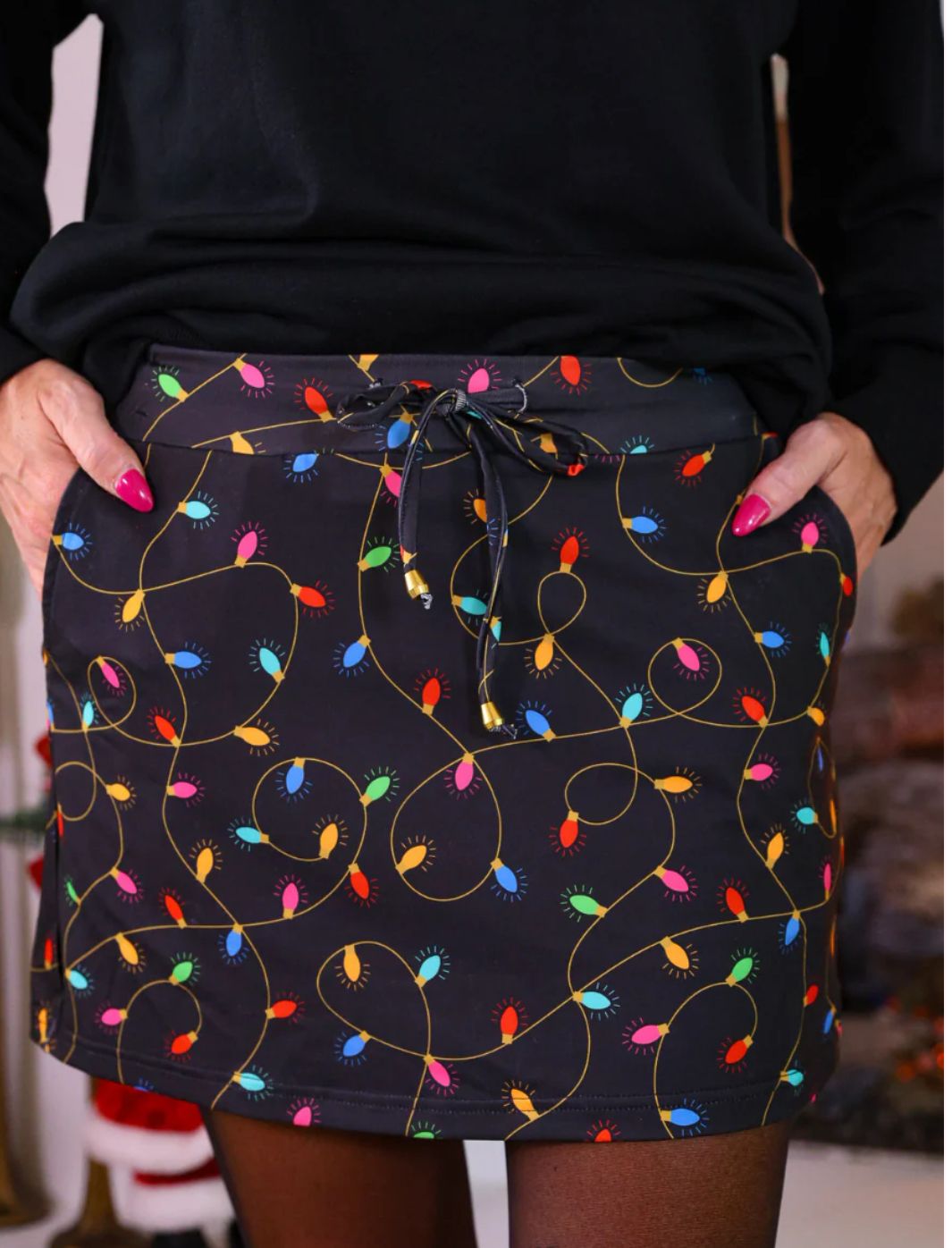 Christmas Lights Skort