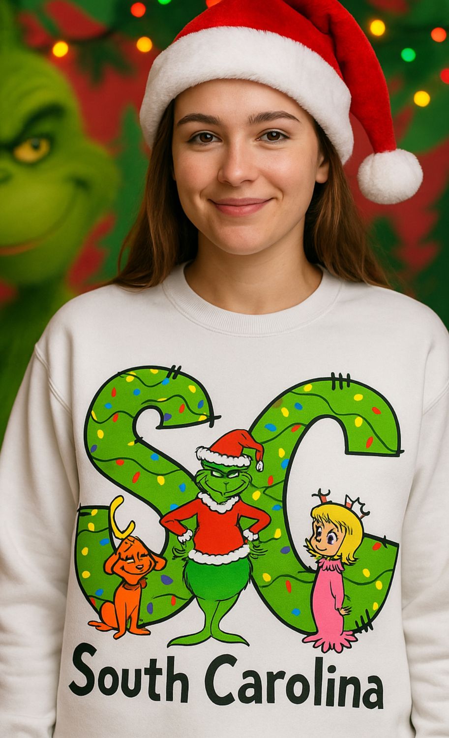 South Carolina Christmas Grinch sweatshirt