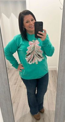 Colorful Christmas Tree L/S comfort color tee