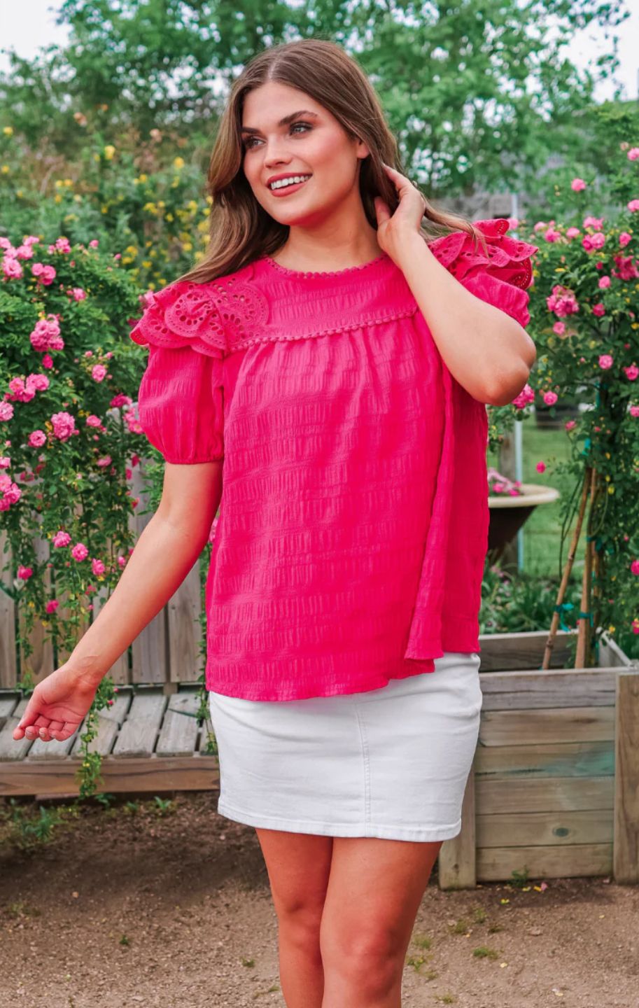 Kimber Eyelet top