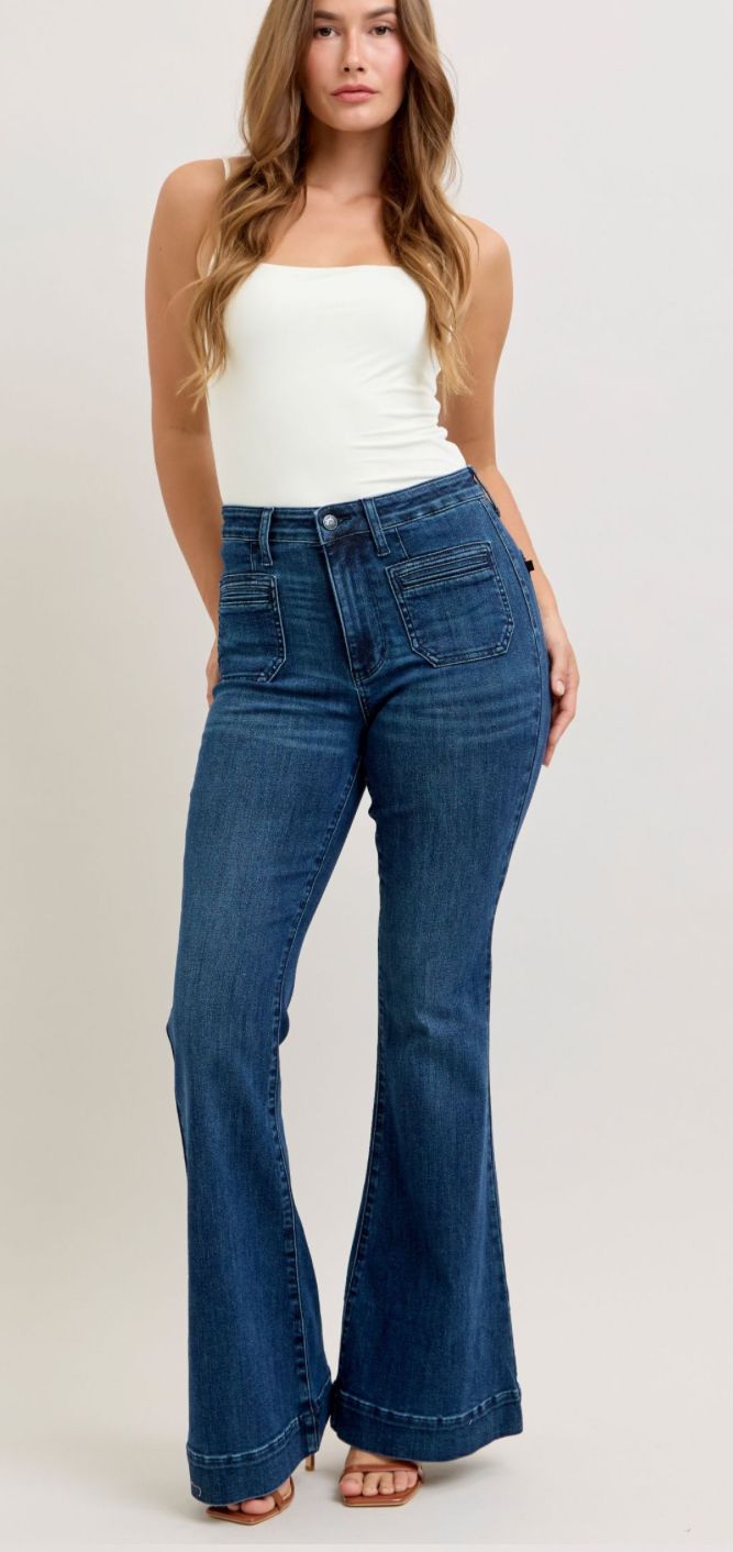 Judy Blue HW flare w/vintage pocket