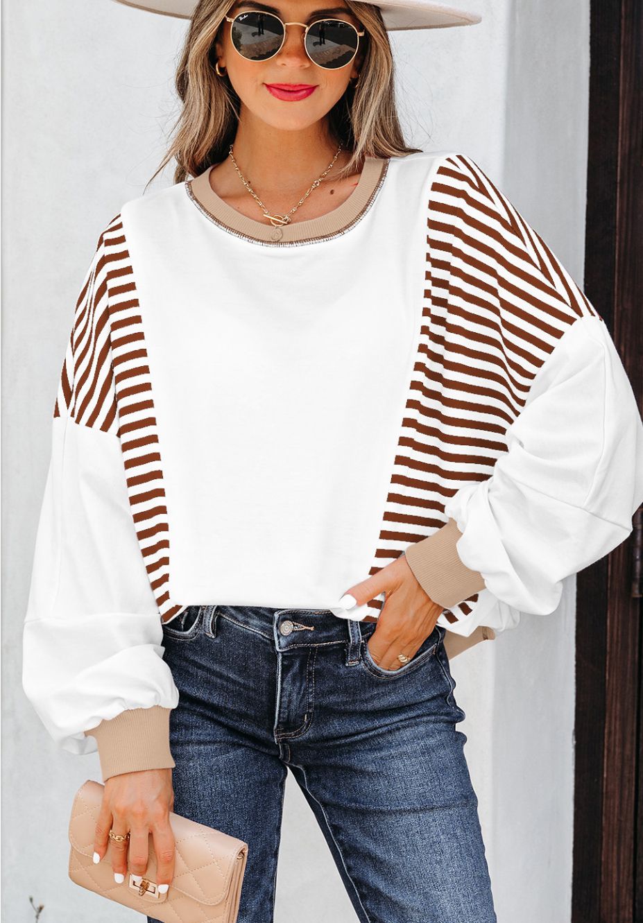 Colorblock Patchwork Contrast oversize sweatshirt