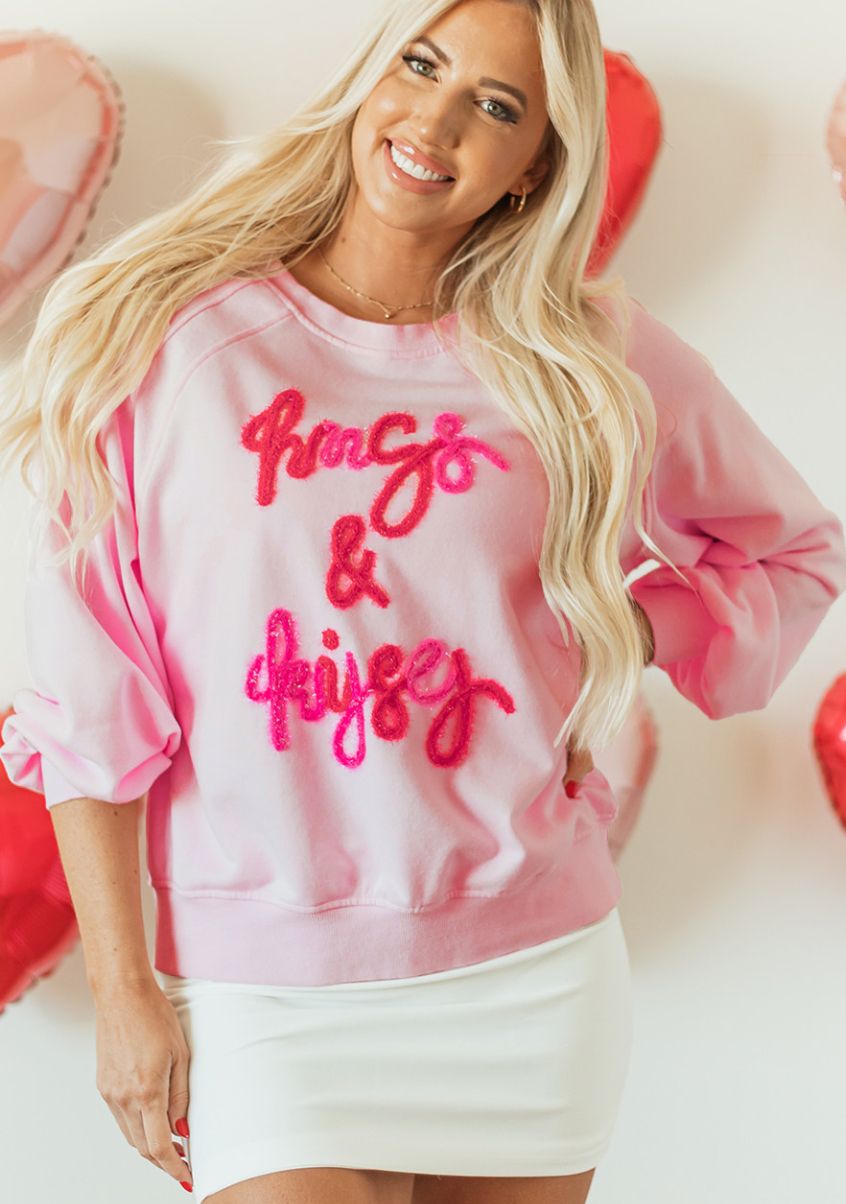 Hugs and Kisses Emb Raglan Sleeve Sweatshirt