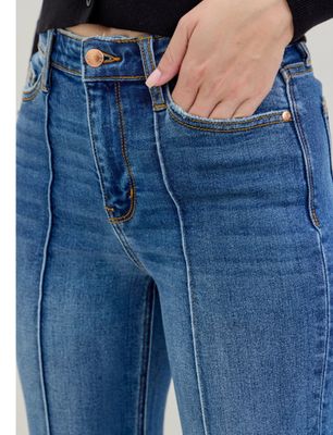 Judy Blue HW front seam detail &amp; cuffed straight