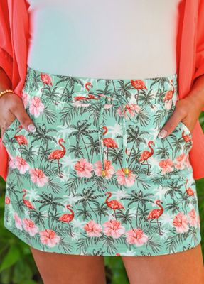 Palm Beach Flamingo Skort
