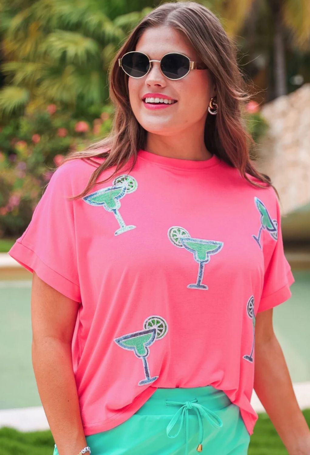 Margaritaville Sequin Patch Top