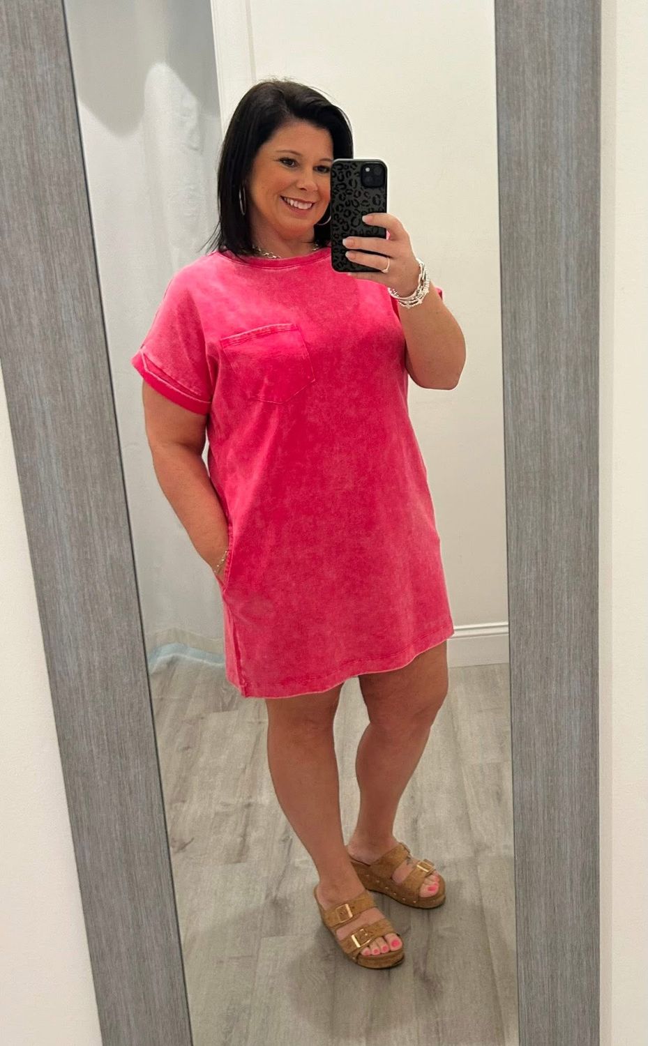 Zenana cotton washed t-shirt dress