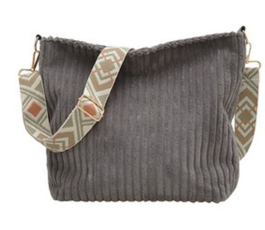 Corduroy Tote Bag w/guitar shoulder strap